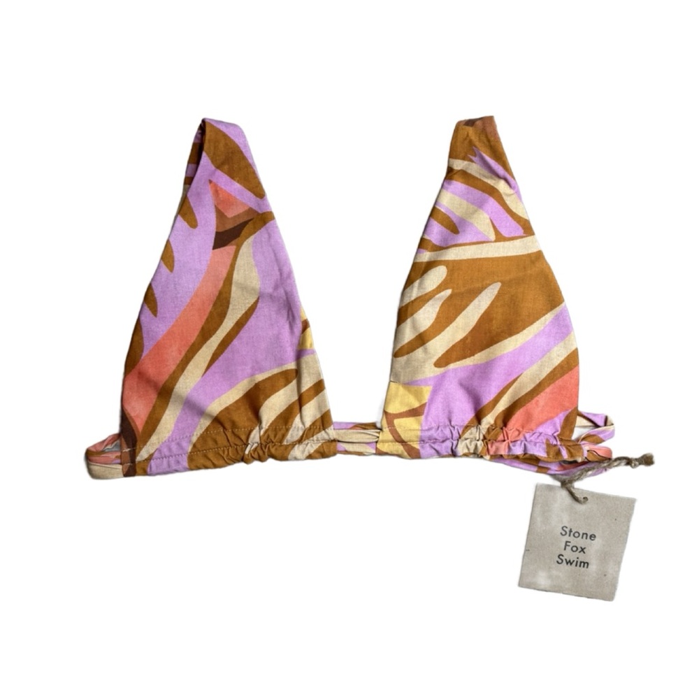 Stone Fox Swim Women’s L Paloma Bikini Top - Tropic Print